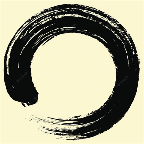 Premium Vector Enso Zen Japanese Circle Brush Sumie Shodo Vector