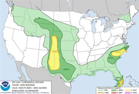 NWS Storm Prediction Center On Twitter 11 41am CDT SPC Day1 Outlook