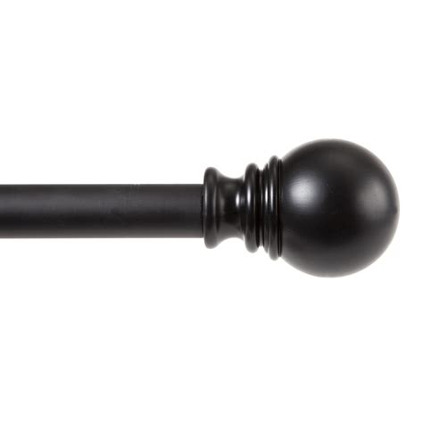 Mainstays 1 Diameter Decorative Curtain Rod With Ball Finial Black