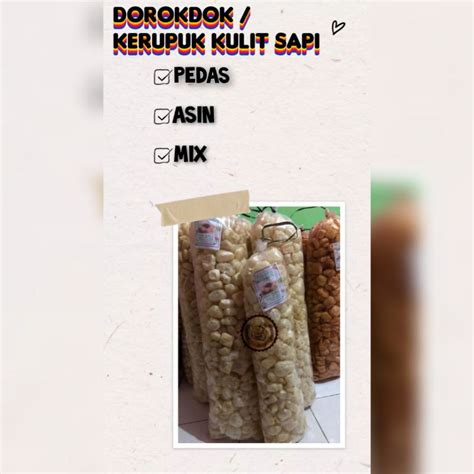 Jual 250gr Kerupuk Kulit Sapi Atau Dorokdok Khas Bandung Shopee Indonesia