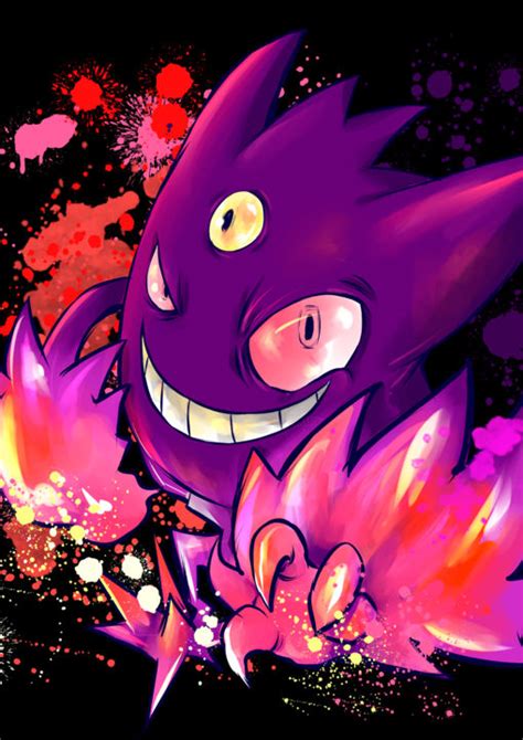 Mega Gengar Digital Arts By Psychodelicia Artmajeur