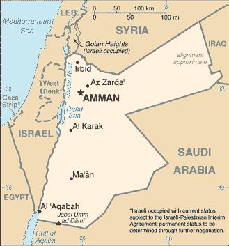 Map of Jordan