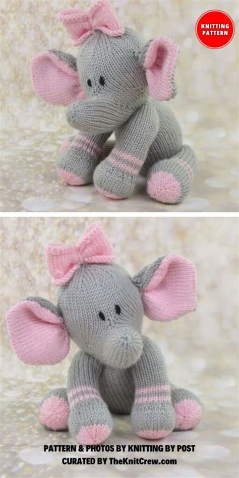 8 Cute Knitted Elephant Toy Patterns The Knit Crew