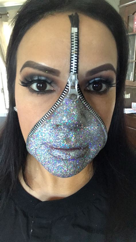 Glitter Zipper Halloween Makeup Zipper Halloween Makeup Cool