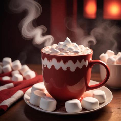 Cozy Hot Cocoa With Marshmallows In A Warm Comforting Setting Perfect For Winter Relaxation