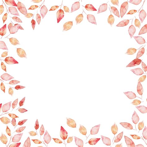 Premium Vector | Autumn watercolors leaves border isolated on white red ...