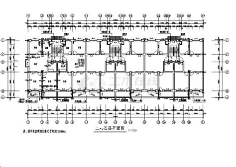 杭州某小区六层住宅楼建筑设计施工cad图纸住宅小区土木在线