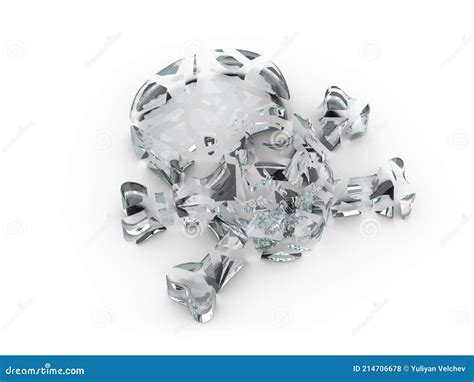 Broken Glass Skull Symbol Stock Illustration Illustration Of Crack 214706678