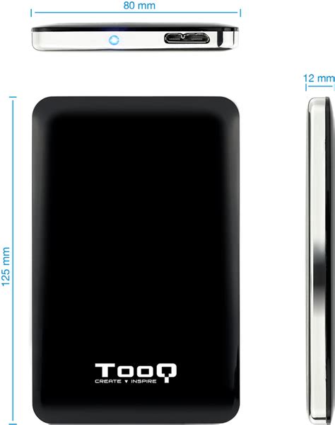 Caixa Hdd Tooq Sata Mm Uasp Usb Preto