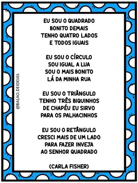 Poema Formas Geom Tricas Bal O De Ideias Formas Geometricas