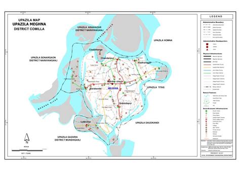 Mouza Map & 3 Detailed Maps of Meghna Upazila, Comilla, Bangladesh ...