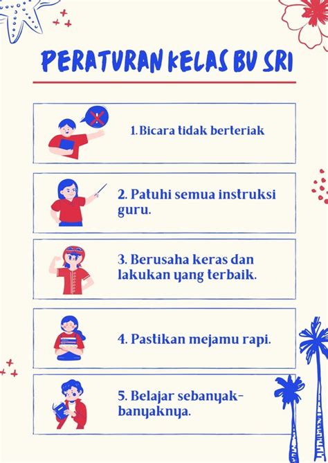 Gratis Contoh Poster Peraturan Kelas Keren Canva