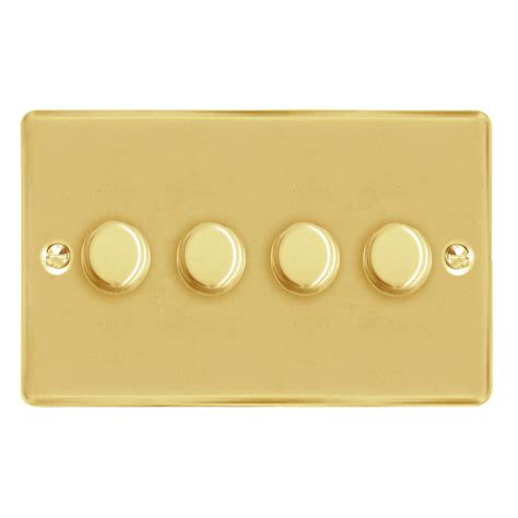 Dimmer Switch 4 Gang 400 Watt 2 Way Polished Brass Mr Resistor Lighting