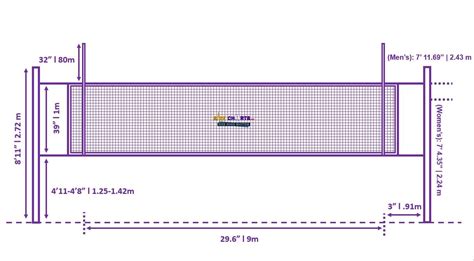 Guide To Volleyball Court Dimensions Lines Net World Sports 50 OFF