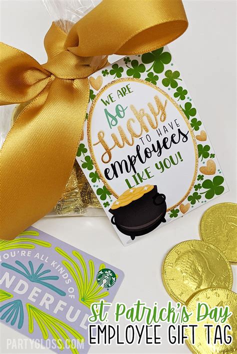 St Patrick S Day Printable Tag Employee Appreciation Etsy Employee