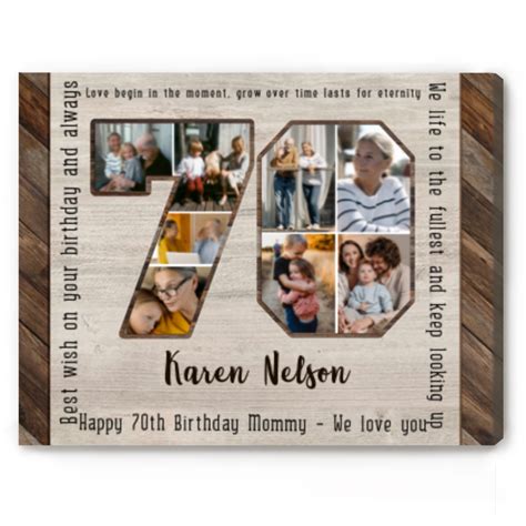 Th Birthday Gifts For Mom For Dad Th Birthday Photo Collage