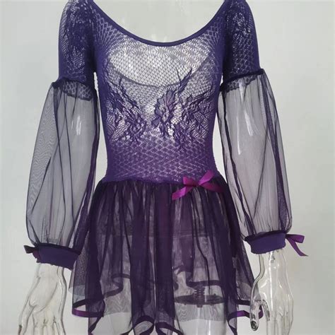 Womens Sexy See Through Lace Babydoll Mini Dress Sleepwear Lingerie Underwear EBay