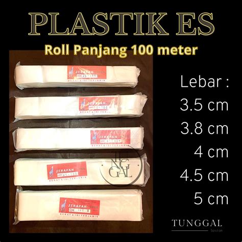 Jual Plastik Pe Roll Panjang Meter Tebal Mm Plastik Es