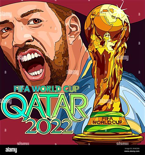 Fifa World Cup Qatar 2022 Poster Illustration Stock Photo Alamy