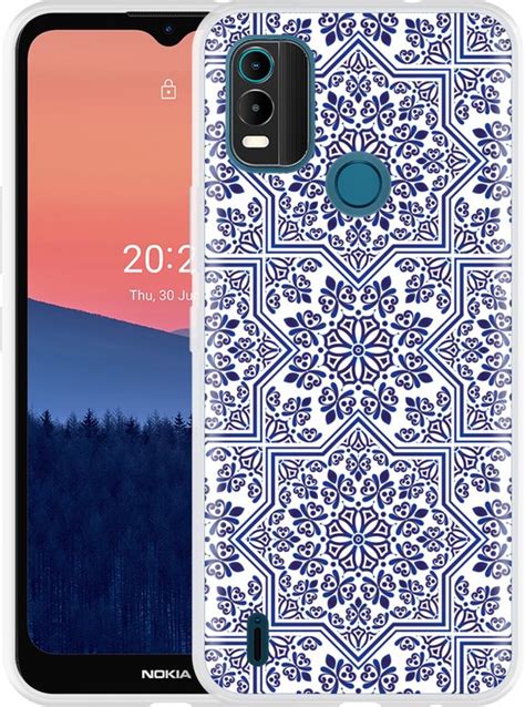 Cazy Hoesje Geschikt Voor Nokia C21 Plus Delfts Blauw II Bol