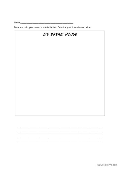 My Dream House Worksheet Deutsch Daf Arbeitsbl Tter Pdf Doc