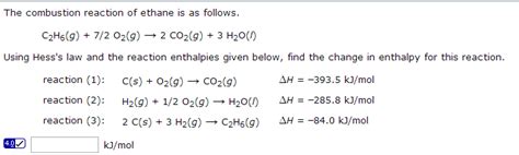 Solved Assume The Combustion Of Ethane C H G With O Chegg Hot Sex Picture