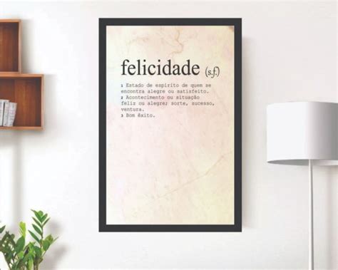 Quadro Decorativo Frase Motivação de Moldura Grande Sala Elo7