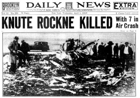 When Knute Rocknes Plane Crashed The Football Legend Died With 7