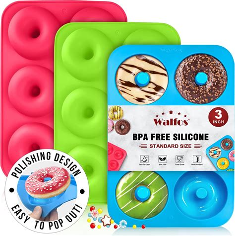 Amazon Walfos Silicone Donut Mold Non Stick Silicone Doughnut