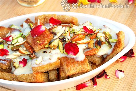 Double Ka Meetha Hyderabad Special Bread Pudding Recipe How To Make