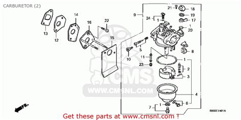 Honda GV100 N1R 1089601 CARBURETOR 2 Buy CARBURETOR 2 Spares Online