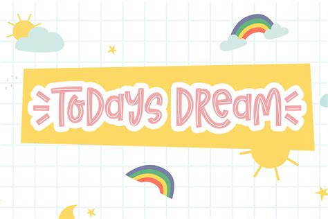 Todays Dream Font By Abodaniel Creative Fabrica