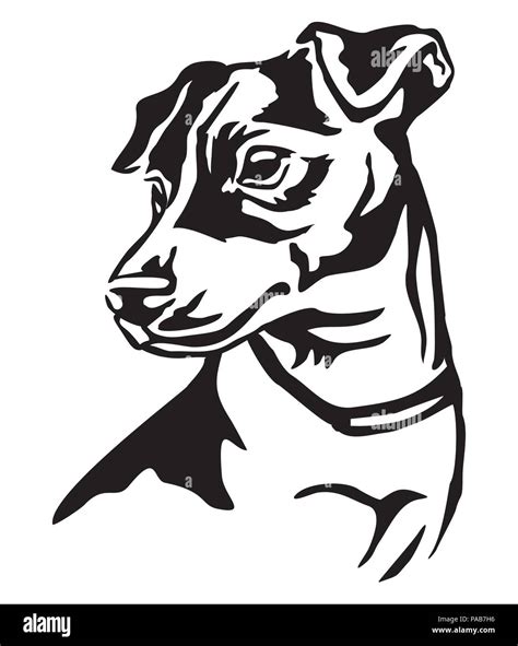 Decorative Portrait Of Dog Jack Russell Terrier Vector Isolated