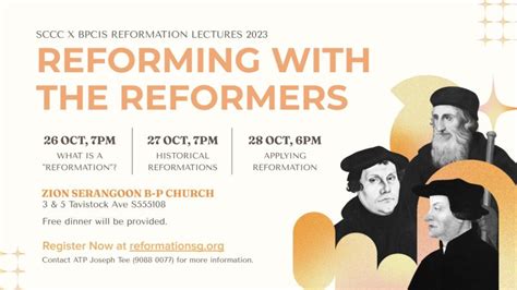 Reformation Lectures Zion Bishan Bible Presbyterian Church