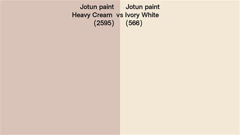 Jotun Paint Heavy Cream Vs Ivory White Side By Side Comparison