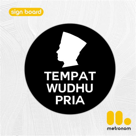 Jual TEMPAT WUDHU PRIA Sign Board Akrilik BY METRONOM Shopee Indonesia