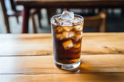 Un Vaso De Bebida De Cola Con Cubitos De Hielo Sobre Fondo Transparente