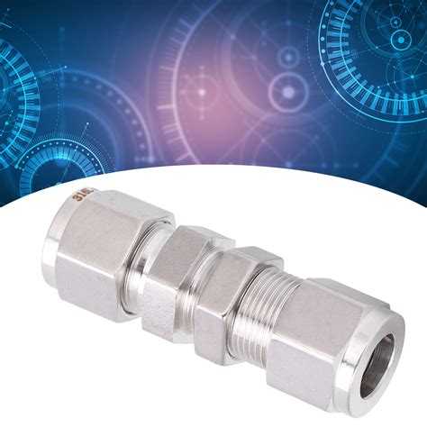 Tebru 316 Stainless Steel Double Ferrule Compression Fitting Bulkhead Connector Accessorydouble