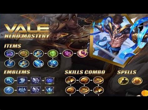 VALE POWERFUL DAMAGE VALE BEST BUILD AND EMBLEM SET UP MOBILE LEGENDS