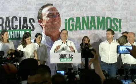 Manolo Jiménez se declara ganador de la gubernatura de Coahuila