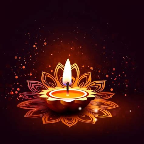 Premium Photo Illustration Of Burning Diya On Happy Diwali