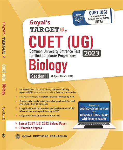 Goyal S Target Cuet Ug Section Ii Biology