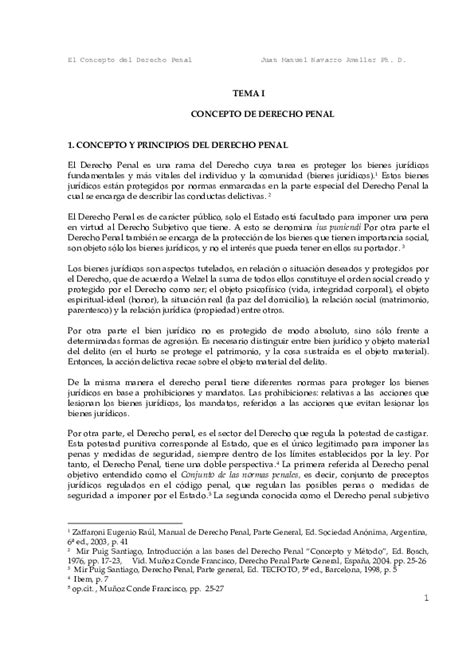 Pdf El Concepto Del Derecho Penal Tema I Concepto De Derecho Penal 1