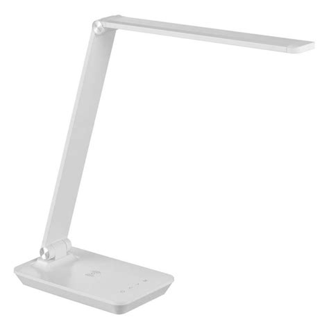 Lampe de bureau blanche tech à led et port usb Couleur blanc Millumine