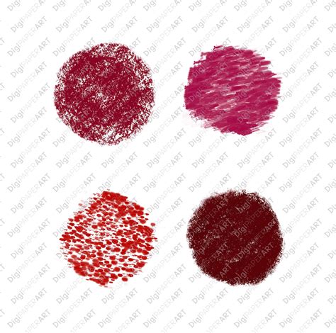 Burgundy Circle Png Clipart Dark Red Paint Brush Strokes Etsy