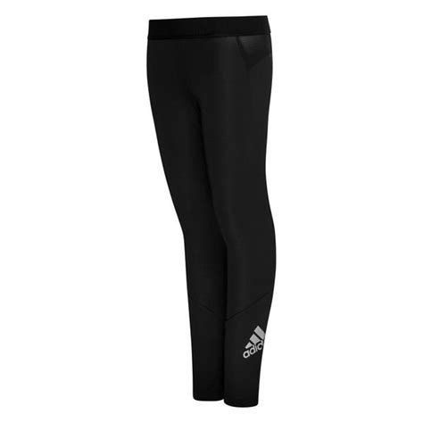 Adidas Tights Alphaskin Sport Lang Schwarz Silber Kinder