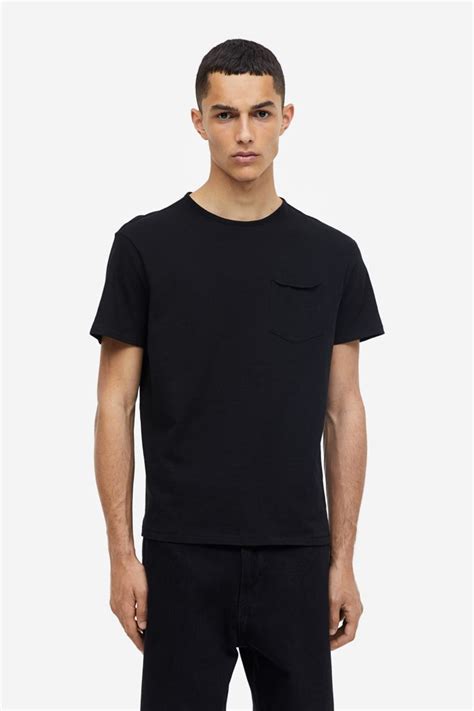 Regular Fit T Shirt Black Men Handm