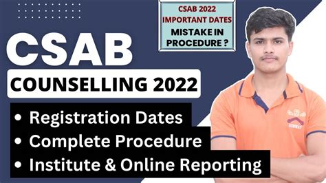 Csab Counselling Procedure Registration Dates Cutoff Trends