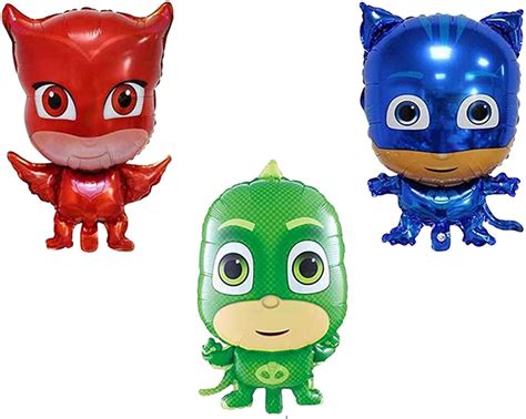 3 Set Balloons For Pj Mask Birthday Childrens Party Supplies