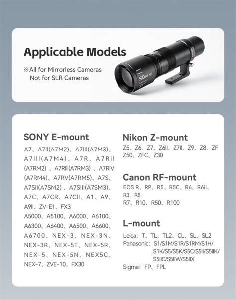 Ttartisan 500mm F6 3 Full Frame Telephoto Manual Focus Lens For Sony